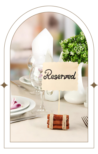 reserved-table-with-brown-border